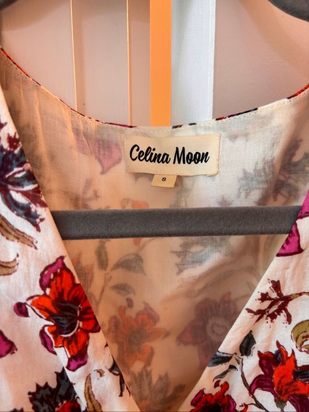 NWOT Celina Moon Tuckernuck Floral Ruffle Sleeve Smocked Mini Dress | Boho Cotta - Picture 4 of 9